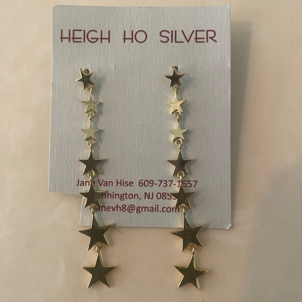 Dangle star post earrings